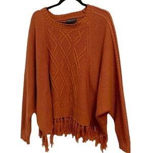 Forever 21 Burnt Orange Sleeved Poncho